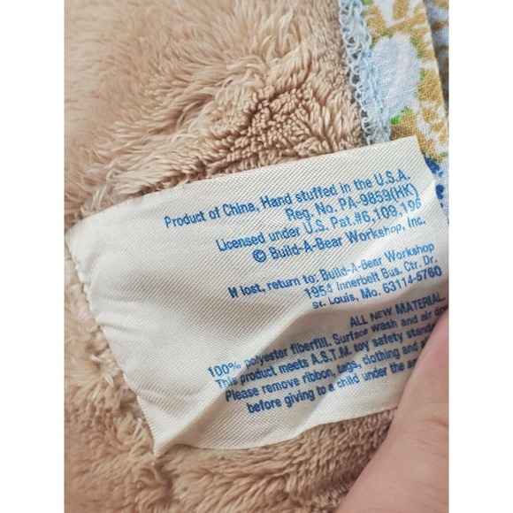 Build a bear Workshop bear with fish Hawaiian shirt drawstring bag and phone - Picture 10 of 11